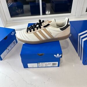 Adidas JP Samba White and Beige Sneakers